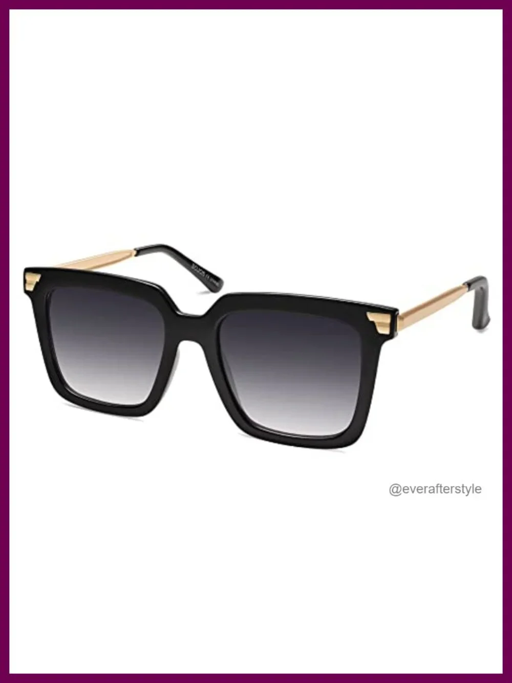 Retro Oversized Square Sunglasses Women UV400 Vintage Shades